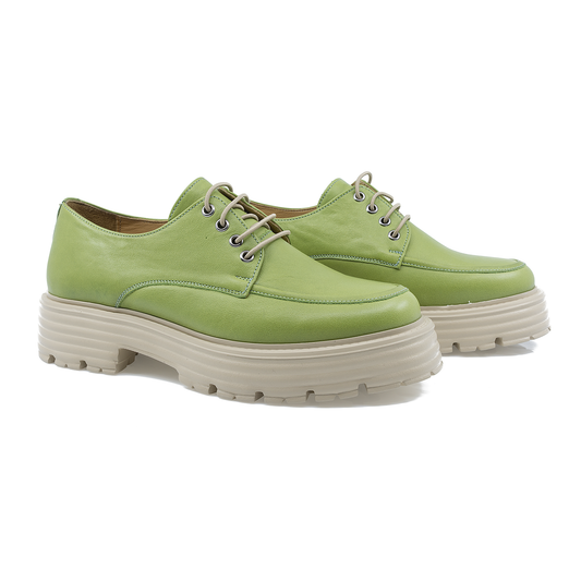 Pantofi Dama, Caspian, Cas-44193, Casual, Piele naturala, Verde