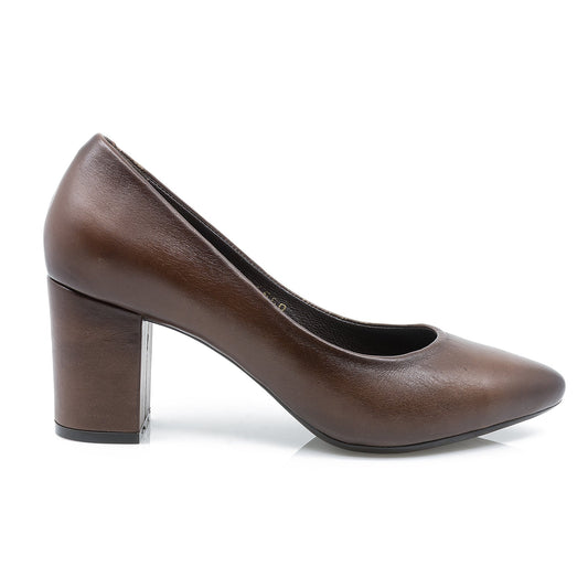 Pantofi dama, Caspian, Cas-4650, eleganti, piele naturala, maro