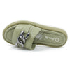 Papuci dama, Caspian, Cas-107, casual, piele naturala, verde