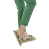 Papuci dama, Caspian, Cas-107, casual, piele naturala, verde