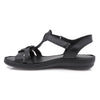 Sandale dama, Caspian, Cas-1122-T453, casual, piele naturala, negru