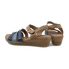 Sandale Dama, 1726, Casual, Piele Naturala, Coniac/Bleumarin