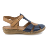 Sandale dama, Caspian, Cas-202-1, casual, piele naturala, bleumarin