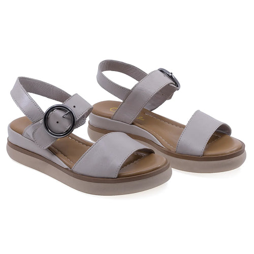 Sandale Dama, 23802, Casual, Piele Naturala, Gri
