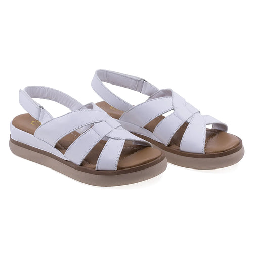 Sandale Dama, 23807, Casual, Piele Naturala, Alb
