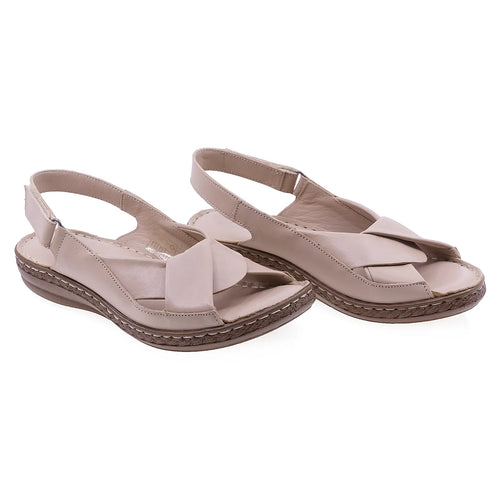Sandale dama, Caspian, Cas-411-453, Casual, Piele naturala, Bej
