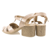 Sandale dama, MIU-153/1P, casual, piele naturala, bej