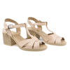 Sandale dama, MIU-153/1P, casual, piele naturala, bej