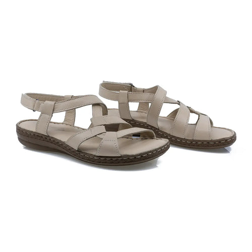 Sandale Dama, Caspian, Cas-459-410, Casual, Piele Naturala, Bej