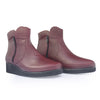 Ghete dama, Caspian, Cas-166, casual, piele naturala, bordo