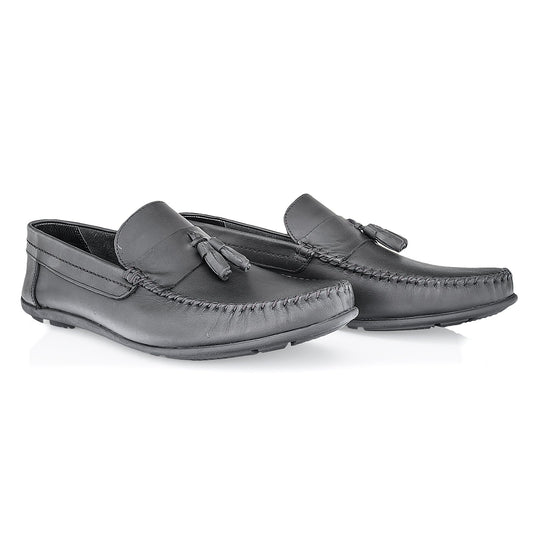 Pantofi Barbati, Caspian, Cas-690, Casual, Piele naturala, Negru