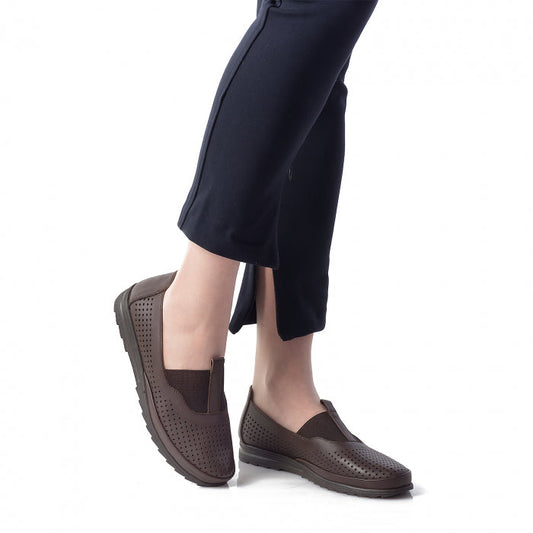 Pantofi dama, Caspian, Cas-321, casual, piele naturala, maro