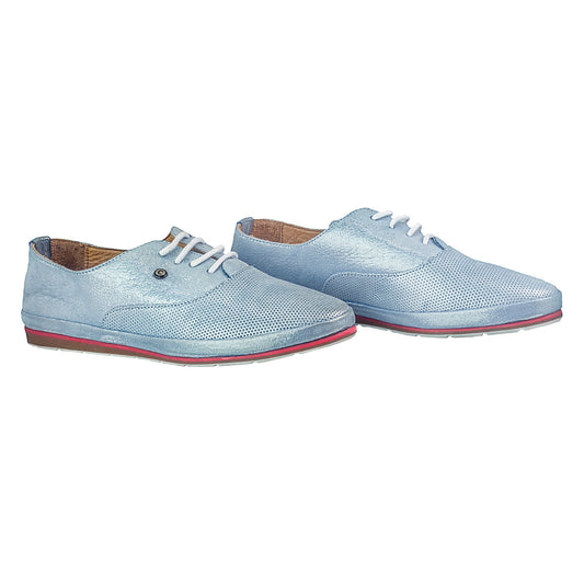 Pantofi dama, Caspian, CAS-3060, casual, piele naturala, albastru deschis